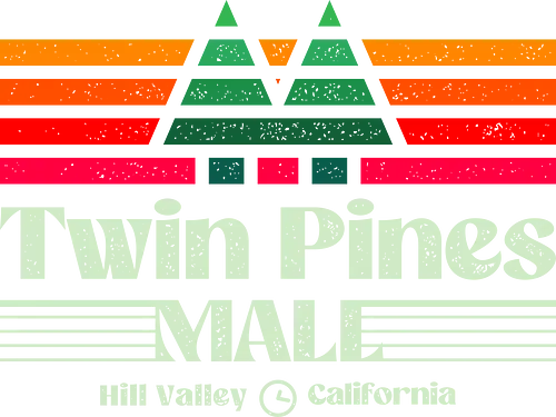 Twin Pines Shopping Mall  - 80s, 1980s, 80s movies, 90s, california, geek, hill valley, movies, nerd, nostalgia, retro, sci fi, time travel, twin pines mall, vintage - Standard T-Shirt