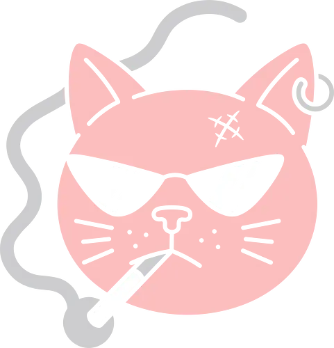 The Badass Kitty - badass cat shirt, pink rebel kitty tee, smoking cat graphic, edgy animal streetwear, pastel goth apparel, cool cat sunglasses design, minimalist alternative fashion, punk rock feline merch, funny indie graphic tee, tough alley cat clothing - Standard T-Shirt