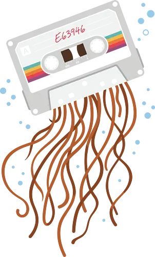 Cassette Jellyfish: Retro Tape Tangled - cassette tape shirt, retro music graphic tee, vintage jellyfish apparel, 80s nostalgia streetwear, unspooled audio tape design, aesthetic music clothing, quirky marine life tee, hipster graphic fashion, surreal art shirt, old school tech merch - Standard T-Shirt