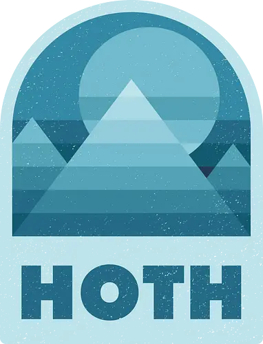 Hoth - Geometric and minimalist series - Space Opera, 80s, badge, film, galaxy, geometric, hoth, landscape, minimalist, outer space, retro, science fiction, space, movie, scifi - Standard T-Shirt