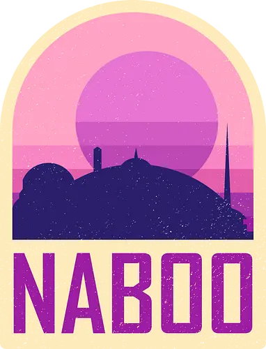 Naboo - Geometric and minimalist series - Space Opera, 80s, badge, film, galaxy, geometric, landscape, minimalist, naboo, outer space, retro, science fiction, space, movie, scifi - Standard T-Shirt