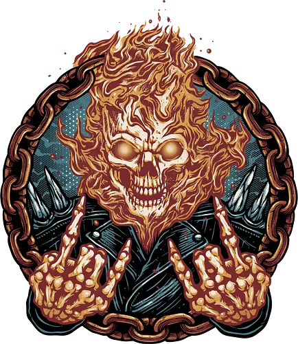 Rider from Hell - Comic, comics, comic book, antihero, movie, film, character, motorcyclist, Paranormal - Standard T-Shirt