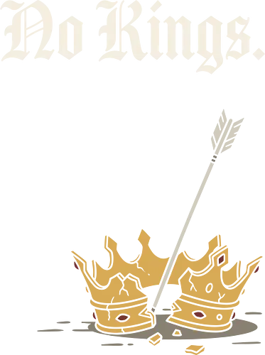 No Kings: The Shattered Crown - broken crown shirt, no kings graphic tee, anti monarchy apparel, rebellion streetwear, dark fantasy clothing, medieval RPG merch, shattered crown design, gothic font aesthetic, edgy minimalist fashion, revolution graphic shirt - Standard T-Shirt