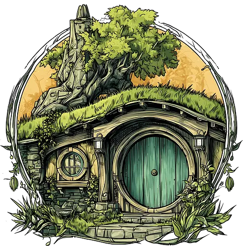 The Shire - lotr, hobbit, middle earth, bilbo, frodo baggins, Pen and Paper, green door, Wizard, fantasy novel, ttrpg gift, one ring, dark lord, sauron - Standard T-Shirt