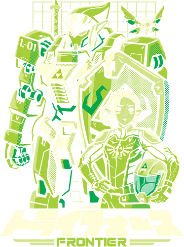 Triad frontier - Hero of Time, ganon, game, gaming, video game, anime, mecha, robot, gundam, mashup, japan, legend - Standard T-Shirt
