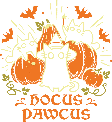 Hocus Pawcus - Halloween Cats - black cats, halloween, pumpkin, spooky cute, witchy, funny quote, magical, hocus pocus, cat lover, bats, oktober, cute animals, witchcraft - Standard T-Shirt