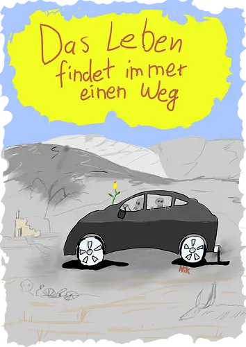 Das Leben findet immer einen Weg - Klimawandel, SUV, heiß, Leben, Botanik, Evolution