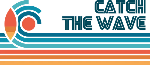 Catch The Wave - summer, 70s, 80s, beach, california, hawaii, minimalist, ocean, retro, surf life, surfboard, surfer, surfing, vacation, wave