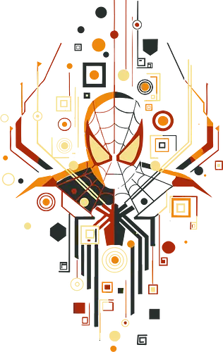 Graphic spider - spidey, Superhero, super hero, geometric, scifi, movie, pop culture, comics