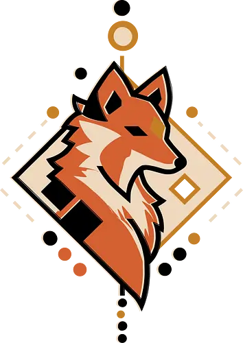 Graphic fox - fox, foxy, animal, nature, geometric