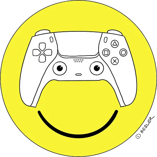 Cuteroller Smiley - Caricatura, Ruth Hebler, Controller, Smiley, Gaming