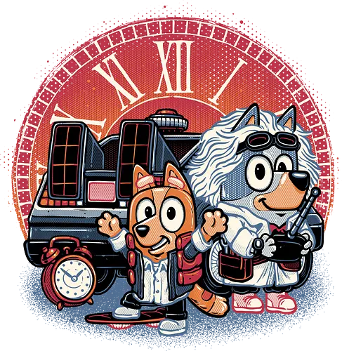 Bark in Time we go - TV series, animation, puppy, cute, funny, mash up, movie, retro, time travel, space, science fiction