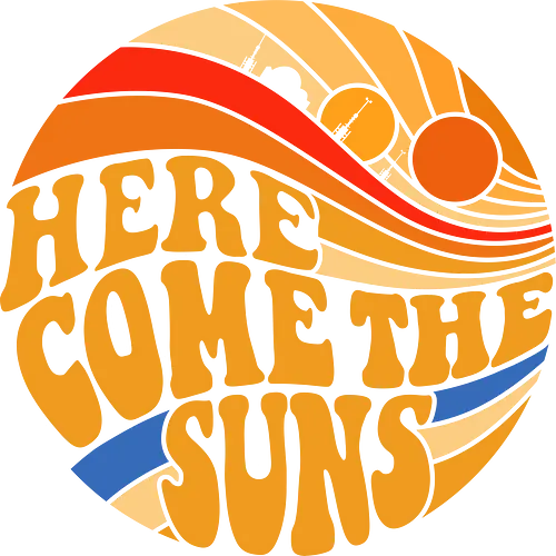 Here Come the Suns  - summer, 70s, 80s, 80s movies, band, liverpool, mashup, movies, music, nostalgia, retro, sci fi, science fiction, sun, vacation