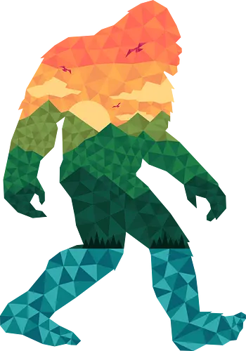 Bigfoot - Hide & Seek World Champion - bigfoot, adventure, big foot, bigfoot believer, camping, creature, cryptid, forest, geometric, hiking, nature, sasquatch, summer, yeti, hide and seek world champion