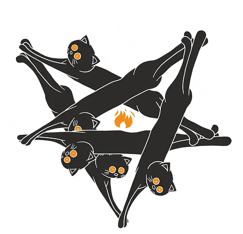 Pentacat - Cat, Cats, Pentagram