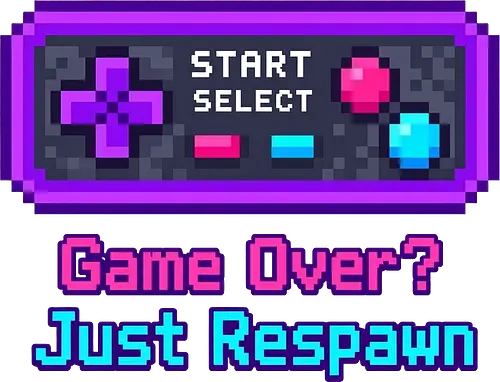 Game Over Just Respawn Gamer Controller Retro Gaming - Gaming, Retro, Videospiele, Controller, Zocker, Nerd, Geek, Respawn, Gamer - Standard T-Shirt