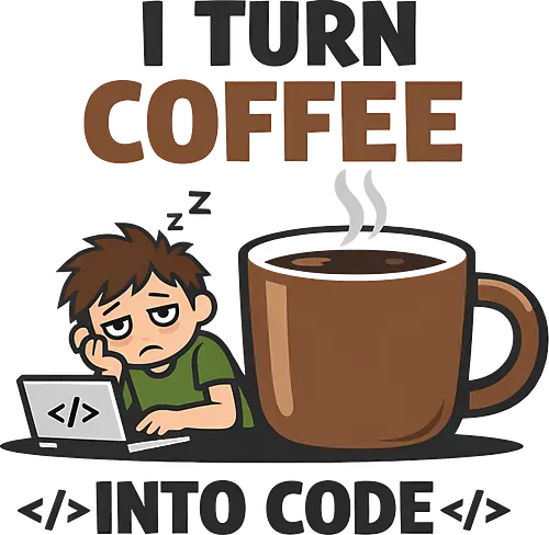 I Turn Coffee Into Code Programmierer Kaffee - Programmierer, Entwickler, Kaffee, Code, Coding, Coffee, Software, Nerd, Geek - Standard T-Shirt