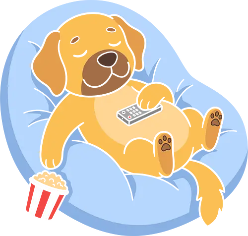 Movie Night Mode - lazy dog shirt, funny golden retriever merch, couch potato graphic tee, cute animal streetwear, cozy movie night apparel, introvert aesthetic clothing, sleepy puppy design, pastel aesthetic fashion, relatable lazy day shirt, dog lover gift tee - Standard T-Shirt