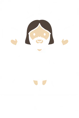 Minimalist Savior: Chibi Jesus - Jesus shirt, Christian graphic tee, chibi Jesus design, minimalist faith apparel, cute religious clothing, kawaii Christian merch, modern church streetwear, subtle faith fashion, inspirational graphic tee, simple Jesus illustration - Standard T-Shirt