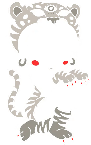 Minimalist Tiger Kigurumi - minimalist anime shirt, negative space graphic tee, tiger kigurumi apparel, kawaii streetwear, cute animal onesie design, aesthetic otaku fashion, phantom cat clothing, subtle anime merch, Japanese kawaii aesthetic, minimalist graphic streetwear - Standard T-Shirt
