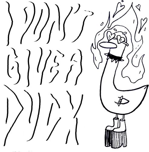 I Don't Give A Duck - Rock, Punk, Edgy, Duck, Statement, Spruch, Typo, Funny, Ente, Goose, Gans - Standard T-Shirt