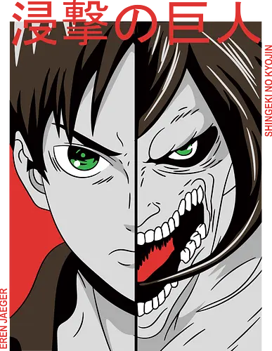 Dualität der Macht - Dunkle Anime-Charakterkunst - otaku, Fantasy Kunst, Anime Kunst, dunkle Anime Kunst, Anime Charakter, japanische Kunst, Geek Kultur, Manga Kunst, Anime Design, Anime Stil, dunkle Fantasy, Charakter Kunst, Eren Jaeger, Eren Yeager, Attack, Shingeki no Kyojin, Attack Titan, anime, manga, Eren Titan, Eren fan art, anime dark art, anime character, geek, anime horror, anime aesthetic, Japanese anime, Titan anime, anime artwork, japanischer Stil, Otaku Kunst, Action Anime, Anime Illustration - Standard T-Shirt