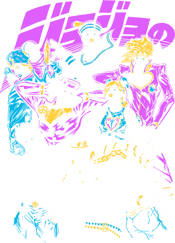 JoJos Jojo Squad Legendary - Jonathan Joestar, colorful anime art, legendary anime, otaku classic, anime group gift - Standard T-Shirt
