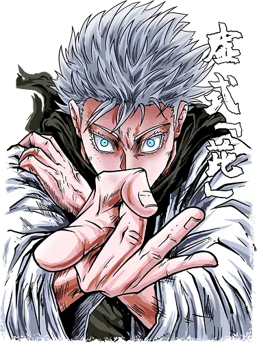 Gojo Limitless Domain JJK - otaku apparel, manga art style, Gojo Satoru, Jujutsu, limitless, domain expansion, white hair, cool anime tee - Standard T-Shirt