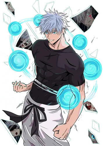 Gojo Six Eyes Infinity Unleashed JJK - Gojo Satoru, six eyes, Jujutsu, infinity technique, teal aesthetic, strongest ever, anime birthday, JJK graphic tee - Standard T-Shirt