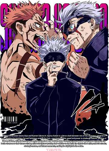 Gojo Sukuna Ultimate Showdown JJK - Gojo Satoru, Sukuna, Jujutsu, ultimate battle, manga clash, strongest vs king, anime rivalry, JJK gift - Standard T-Shirt