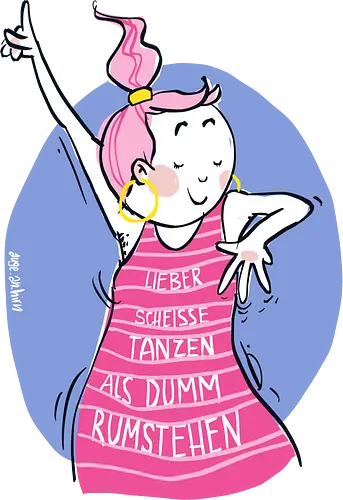 Lieber scheisse tanzen.. - Ringelpulli, Weisheit, Spruch, Motivation - Standard T-Shirt