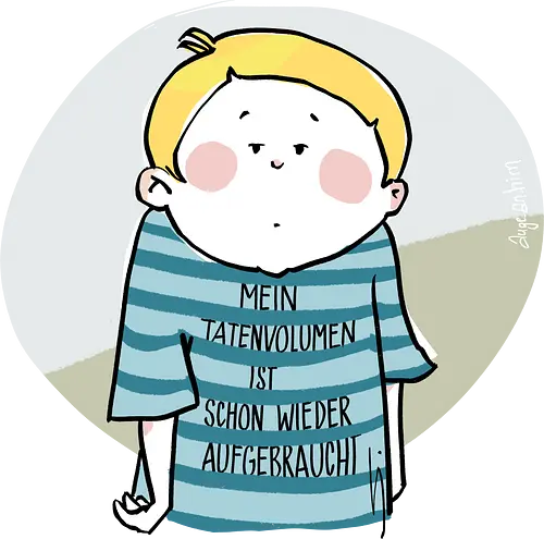Mein Tatenvolumen.. - Ringelpulli, Weisheit, Spruch, Motivation - Standard T-Shirt