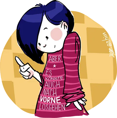 Nach vorne - Ringelpulli, Weisheit, Spruch, Motivation - Standard T-Shirt