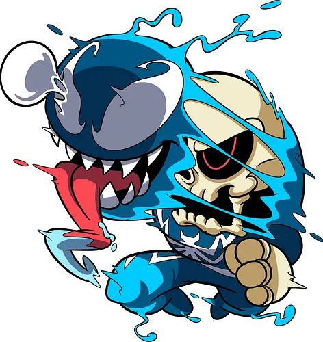 Freaky Kreatur - Dunkles Chaos - freaky creature, dunkles monster, horror kunst, creepy art, skelett, monster design, dark cartoon, gothic art, gruselige kreatur, body horror, seltsame kunst, fantasy monster, horror cartoon, dunkle ästhetik, geek art - Standard T-Shirt