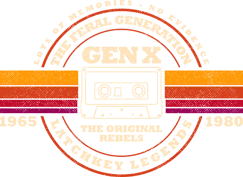 Gen X - The Original Rebels - latchkey kid, nostalgia, old school, retro tech, vintage, generation x, 70s, 80s, 90s, cassette, childhood, funny, funnytee, humor, im not old im classic - Standard T-Shirt