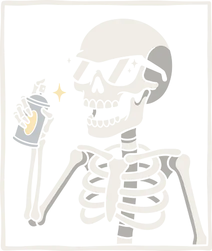 Shiny Chrome: The Chrome Skeleton - Mad Max fury road shirt, War Boy chrome graphic, shiny and chrome tee, witness me apparel, post apocalyptic streetwear, skeleton spray paint design, dystopia movie clothing, edgy pop culture fashion, minimalist skull merch, action movie fan shirt - Standard T-Shirt