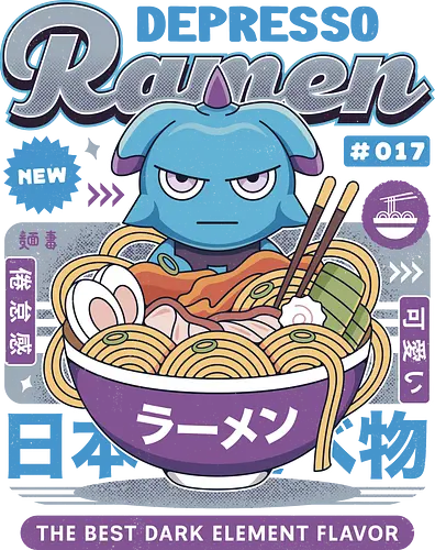 Depresso Ramen Vintage - Pal, pal world, depresso, game, gaming, video game, gamer, survival, crafting, farming, monsters, espresso, ramen, lamball, adventure - Standard T-Shirt