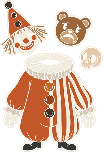 Pick Your Persona: The Vintage Harlequin - vintage clown shirt, weirdcore graphic tee, clowncore aesthetic apparel, creepy cute circus clothing, headless jester design, sad bear and skull, alternative halloween fashion, retro harlequin streetwear, macabre pop art tee, quirky identity graphic - Standard T-Shirt