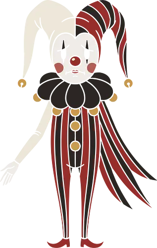 Tears of the Harlequin: The Sad Jester - sad jester shirt, vintage harlequin graphic tee, clowncore aesthetic apparel, dark academia circus clothing, creepy cute clown design, split color gothic fashion, melancholic pop art tee, alternative streetwear merch, classic sad clown graphic, aesthetic negative space art - Standard T-Shirt