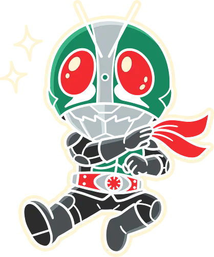 Henshin Hero: Chibi Grasshopper - Kamen Rider shirt, chibi superhero graphic tee, Tokusatsu apparel, retro Japanese hero streetwear, kawaii bug hero design, nostalgic action TV clothing, 70s pop culture tee, minimalist otaku fashion, masked rider merch, vintage Japanese hero graphic - Standard T-Shirt