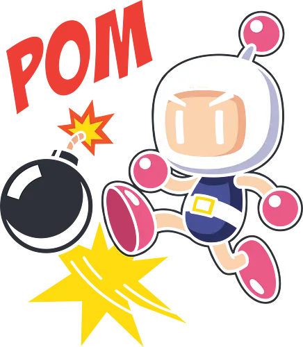 Blast Off: The White Bomber - Bomberman shirt, retro gaming graphic tee, classic arcade apparel, white bomber design, 8-bit nostalgia streetwear, explosive action shirt, 90s gamer fashion, vintage video game merch, Japanese pop art tee, colorful gamer clothing - Standard T-Shirt