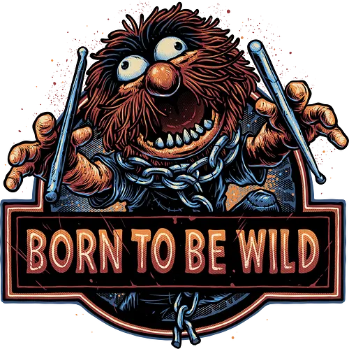 Born to be Wild - Musical, characters, comedy, puppet, TV show, wild - Standard T-Shirt