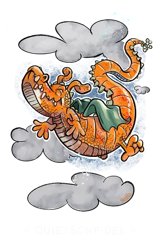 Quietschfidel. - Drache, Monsta, Monster, lustig, Cartoon - Standard T-Shirt