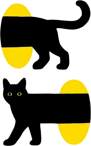Unendlicher Tunnel Katze - Minimalistische Kunst, Modernes Poster, Surrealismus, Grafische Illustration, Optische Täuschung, Zeitgenössische Kunst, Gelb und Schwarz, Verspielte Katze, Geometrische Kunst, Pop-Surrealismus, Niedliche Katzenkunst, Abstrakte Tiere, Wanddekoration, Gateway - Standard T-Shirt