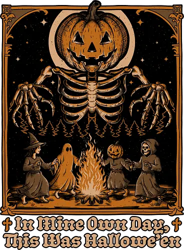 Halloween Medieval Dance - Halloween, Halloween Humor, Halloween Design, Halloween Art, Halloween Aesthetic, Halloween Pumpkin, Halloween Vibes, Spooky, Spooky Season, Creepy, Creepy Cute, Scary, Scary Art, Candy, Pumpkins, Pumpkin, Ghost, Jack-o-lantern, Jack O Lantern Design, Jack O Lantern, Witch, Skeleton, Skull, Forest, Dark, Night, Spirit, Dance, Dancing, Medieval - Standard T-Shirt