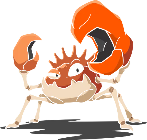King of the Pinch: The Giant Crab - retro gaming shirt, crab graphic tee, anime pocket monster, giant claw apparel, water type monster, 90s gamer streetwear, ocean animal clothing, funny crustacean tee, retro anime aesthetic, kawaii sea creature - Standard T-Shirt