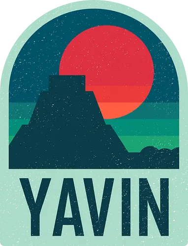 Yavin - Geometric and minimalist series - Space Opera, 80s, badge, film, galaxy, geometric, landscape, minimalist, outer space, retro, science fiction, space, movie, scifi, yavin - Standard T-Shirt