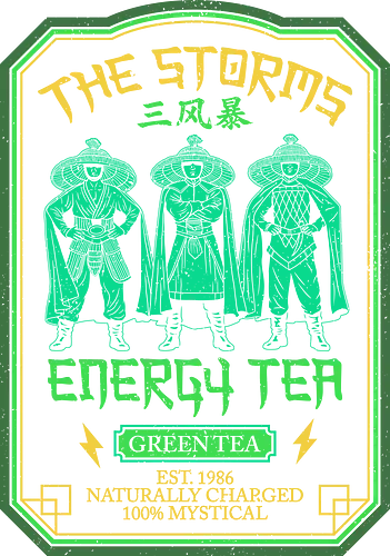 The Storms Energy Tea - big trouble in little china, 80s, 80s movies, cult movies, geek, green tea, jack burton, lo pan, martial arts, matcha, nerd, nostalgia, retro, tea drinker, vintage - Standard T-Shirt