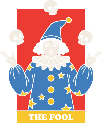 The Fool's Juggling Act - tarot card shirt, The Fool major arcana tee, vintage circus graphic, creepy clown apparel, juggling skulls design, dark academia streetwear, witchy aesthetic clothing, occult graphic fashion, macabre harlequin merch, retro mystic illustration - Standard T-Shirt
