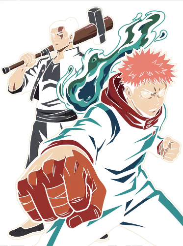 Cursed Brothers: The Divergent Fist - Jujutsu Kaisen shirt, Yuji Itadori graphic tee, Aoi Todo merch, besto friendo apparel, anime battle streetwear, cursed energy design, shonen manga clothing, dynamic anime punch tee, dark fantasy anime fashion, modern otaku streetwear - Standard T-Shirt